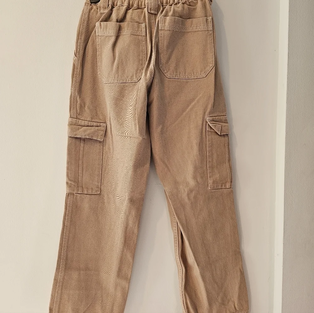 PacSun Cargo Pants Womens XS Tan Utility High Rise Straight Leg Streetwear Y2K